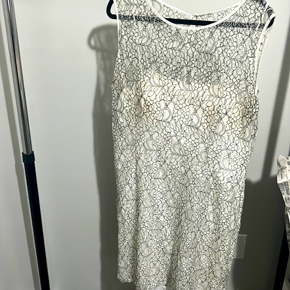 Kataya evening dress White  and black laces size 13
